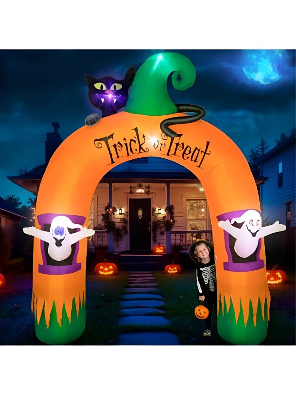 10FT Large Halloween Inflatable Archway Decoration, Halloween Blow Up Lighted